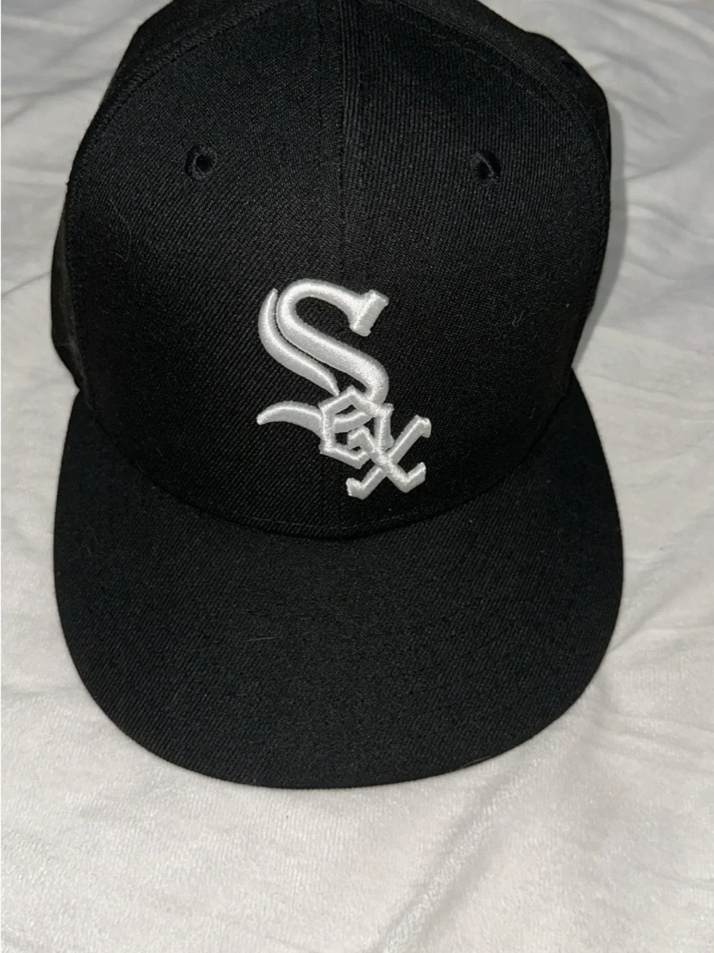 Kids Black Chicago White Sox Baseball Cap with White Logo